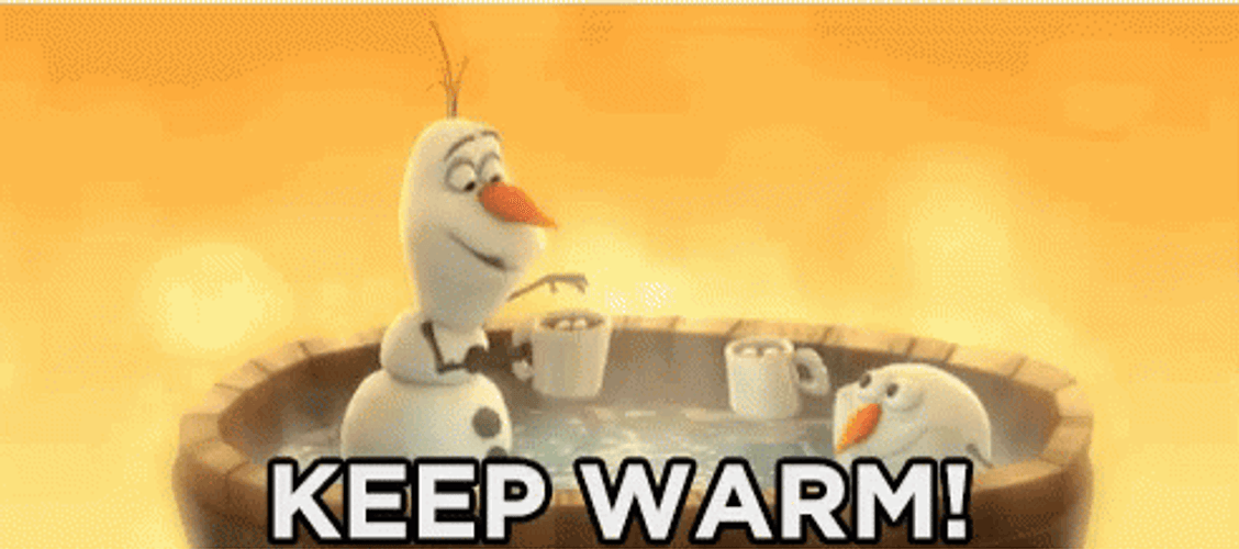 Stay Warm Olaf Getting Hot Bath GIF