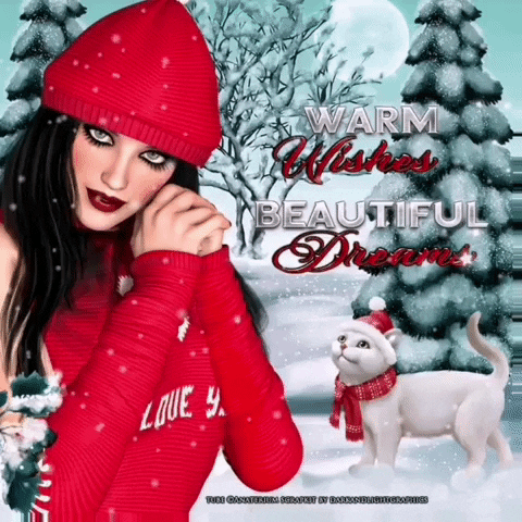 Stay Warm Snow Falling GIF