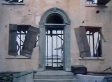 Stayin Alive Mv Bee Gees In Ruined Building GIF