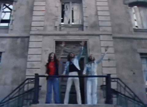 Stayin Alive Mv Bee Gees On Stoop GIF
