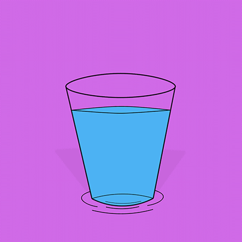 Staying Cool With A Glass Of Water GIF