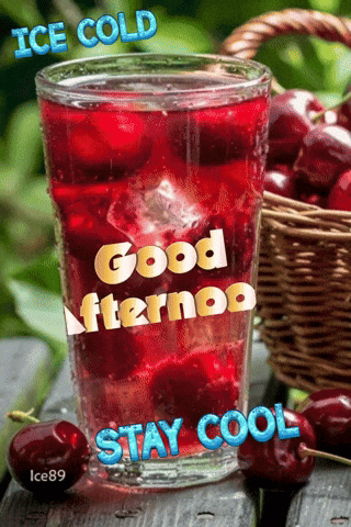 Staying Cool With Iced Cold Juice GIF