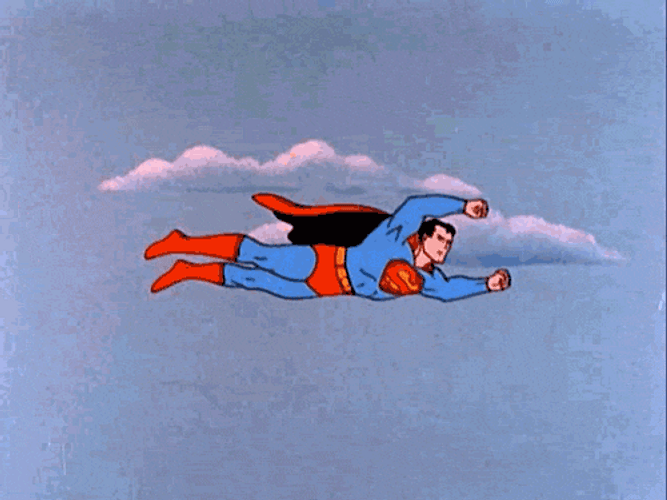Steady Superman Flying In Air GIF