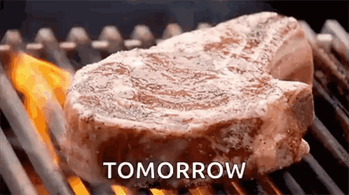 Steak Cooking on Grill Tomorrow