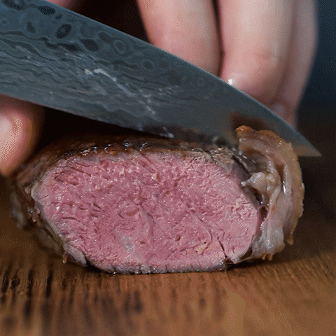 Steak Knife Cutting Skills GIF