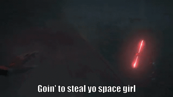 Steal Yo Girl Flying With Lightsaber GIF
