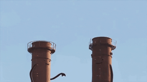 Steam From Two Holding Chimney GIF