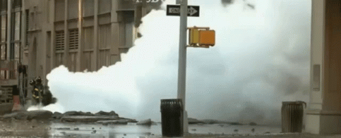 Steam From Underground Gas Leak GIF