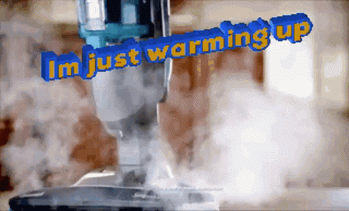 Steam Mop Im Just Warming Up GIF