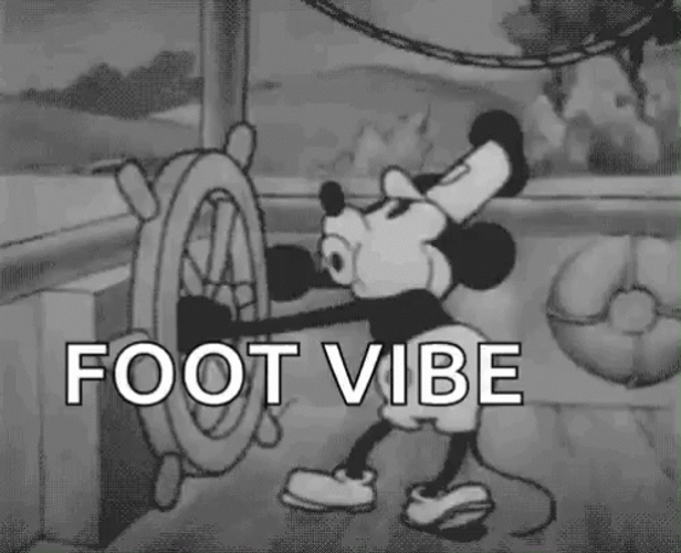 Steamboat Willie Foot Vibe Meme GIF