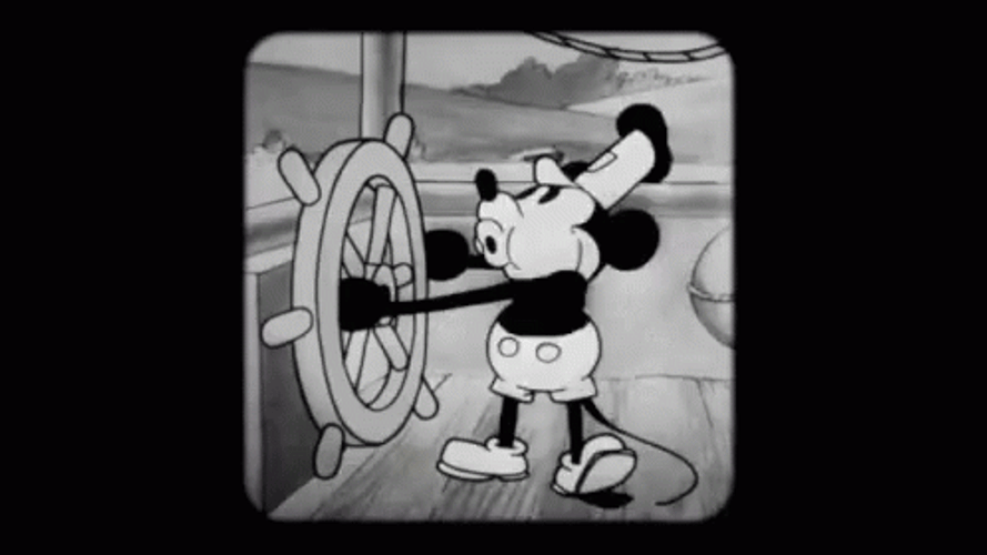 Steamboat Willie Mickey Mouse Camera Roll GIF