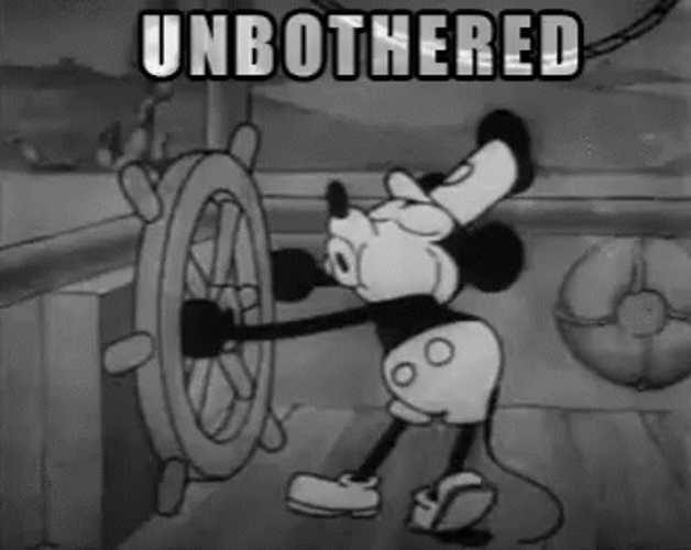 Steamboat Willie Mickey Mouse Unbothered GIF