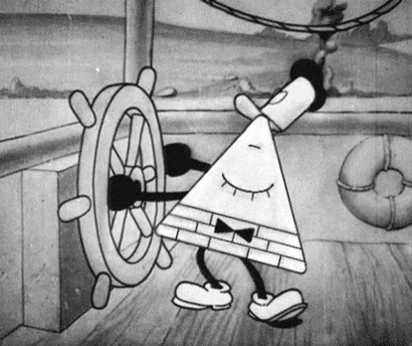 Steamboat Willie Pyramid Eye Mashup GIF