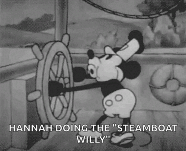 Steamboat Willie Vintage Cartoon Mickey Mouse  GIF