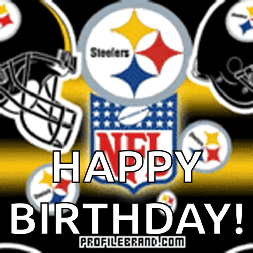 Steelers Birthday Card With NFL Logo