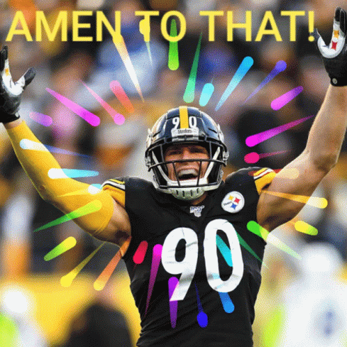 Steelers Trent Jordan Watt Amen To That GIF