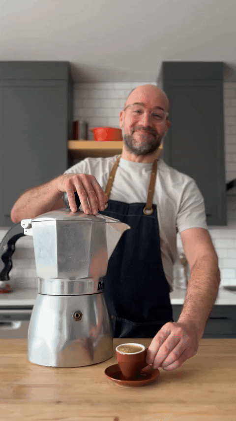 Stefano Faita Enjoys Drinking Espresso GIF
