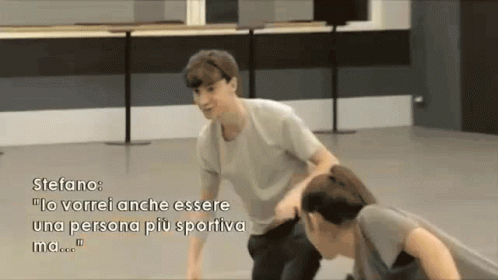 Stefano Talking to Another Man on Dance Floor