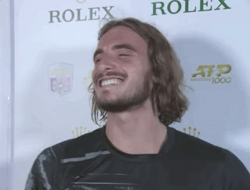 Stefanos Tsitsipas Rolex Logo Background GIF