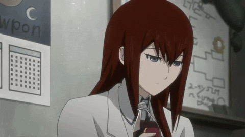 Steins Gate Kurisu Makise Drinking Dr Pepper GIF