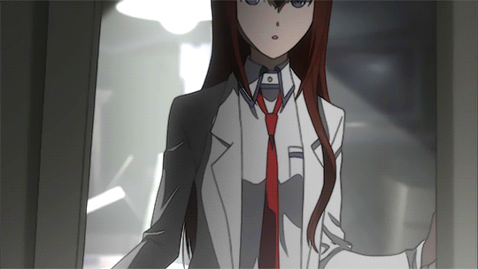 Steins Gate Kurisu Wearing Coat GIF