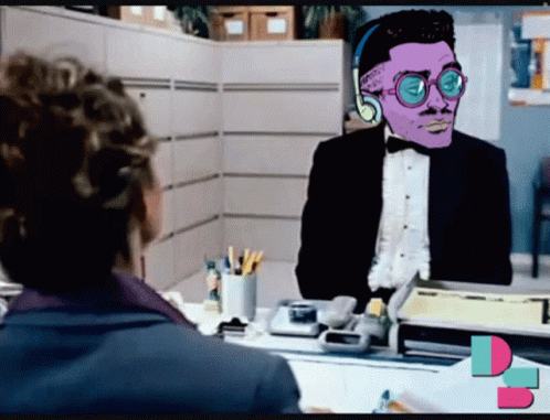 Step Brothers Interview Bearded Guy Peeking Meme GIF