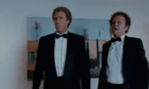 Step Brothers Interview Dale And Brennan Black Suit GIF