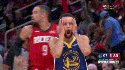 Steph Curry 3 Nba Shocked Face GIF