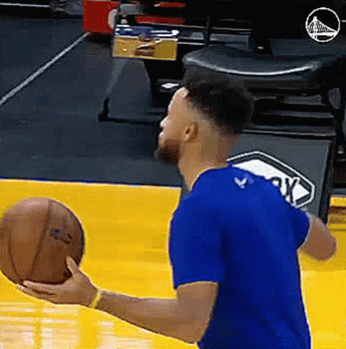 Steph Curry Dunk Holding Ball GIF