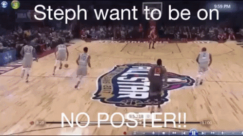 Steph Curry Dunk No Poster GIF