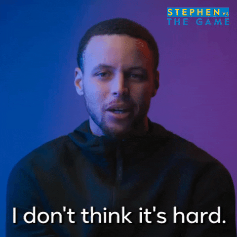 Steph Curry Night Night Don't Think It's Hard GIF