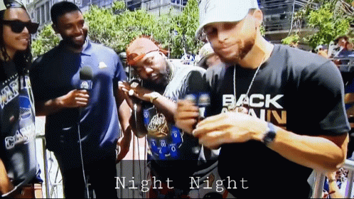 Steph Curry Night Night Drop Mic Sleep GIF