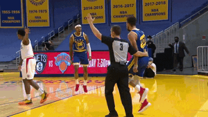 Steph Curry Night Night High Knees Stomp GIF