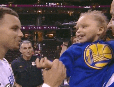 Steph Curry Night Night Kisses Daughter GIF