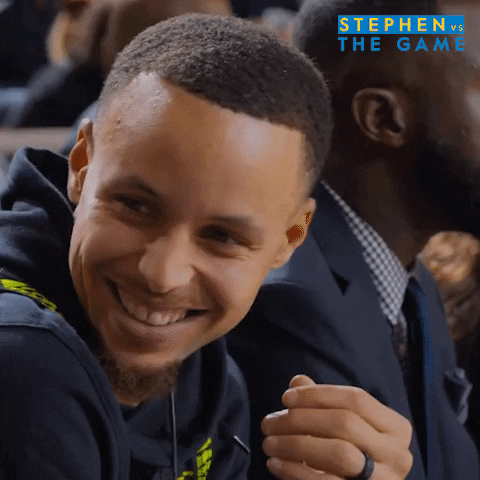 Steph Curry Night Night Laughing Covers Eyes GIF