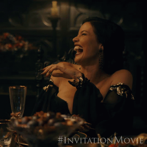 Stephanie Corneliussen Laugh Invitation GIF