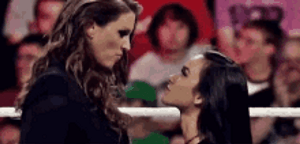 Stephanie Mcmahon Looking Down Opponent GIF