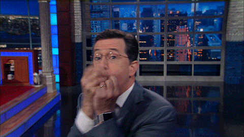Stephen Colbert And Its Gone GIF