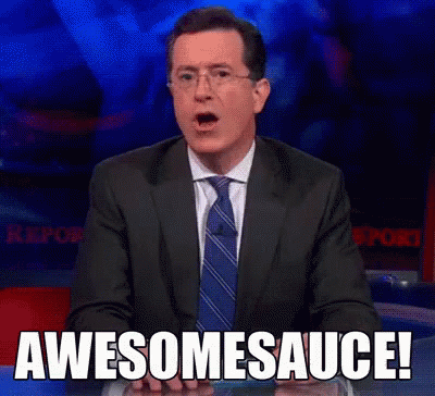 Stephen Colbert Awesome Sauce GIF
