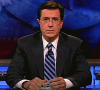 Stephen Colbert Straight Face Balloon Reaction GIF