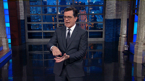 Stephen Colbert Take On Donald Trump Dancing GIF