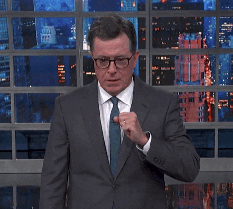 Stephen Colbert Throwing Up GIF