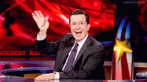Stephen Colbert Waving Goodbye GIF