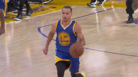 Stephen Curry Dribbling Basketball GIF