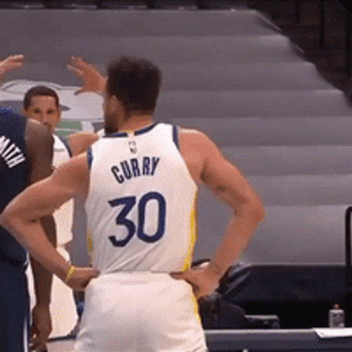 Stephen Curry Shimmying In Court GIF