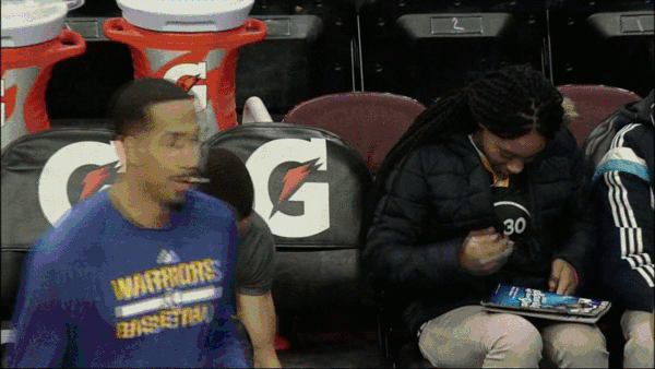 Stephen Curry Talks To Staff GIF