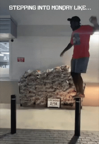 Stepping Into Hello Monday GIF