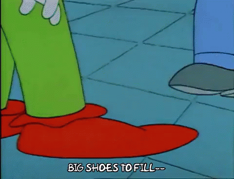 Stepping On Krusty The Clown Cartoon Shoes GIF