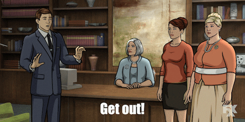 Sterling Archer Get Out GIF