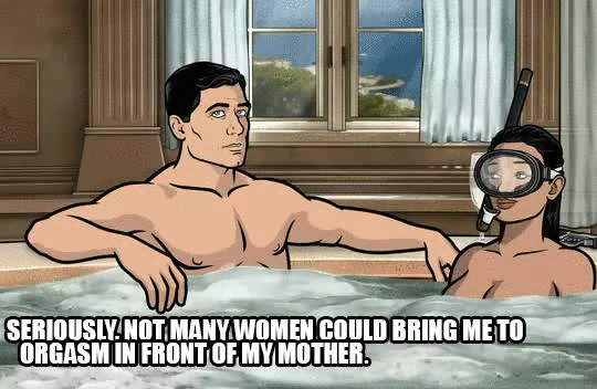 Sterling Archer In The Bath GIF